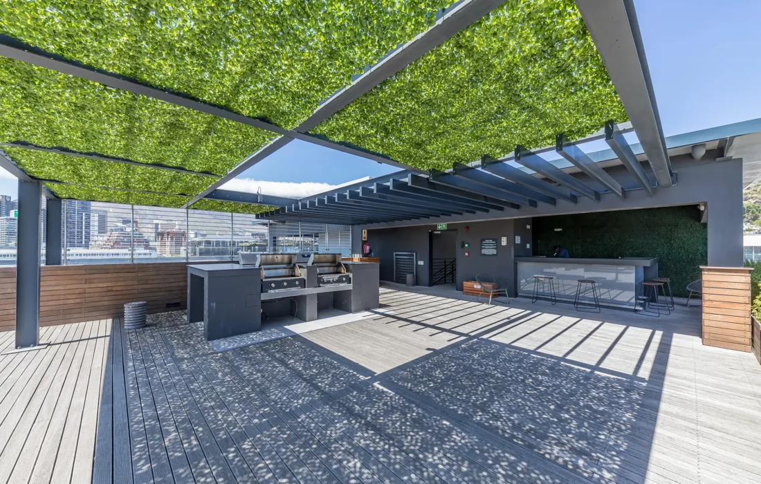 Docklands braai area on the roof Docklands braai area on the roof